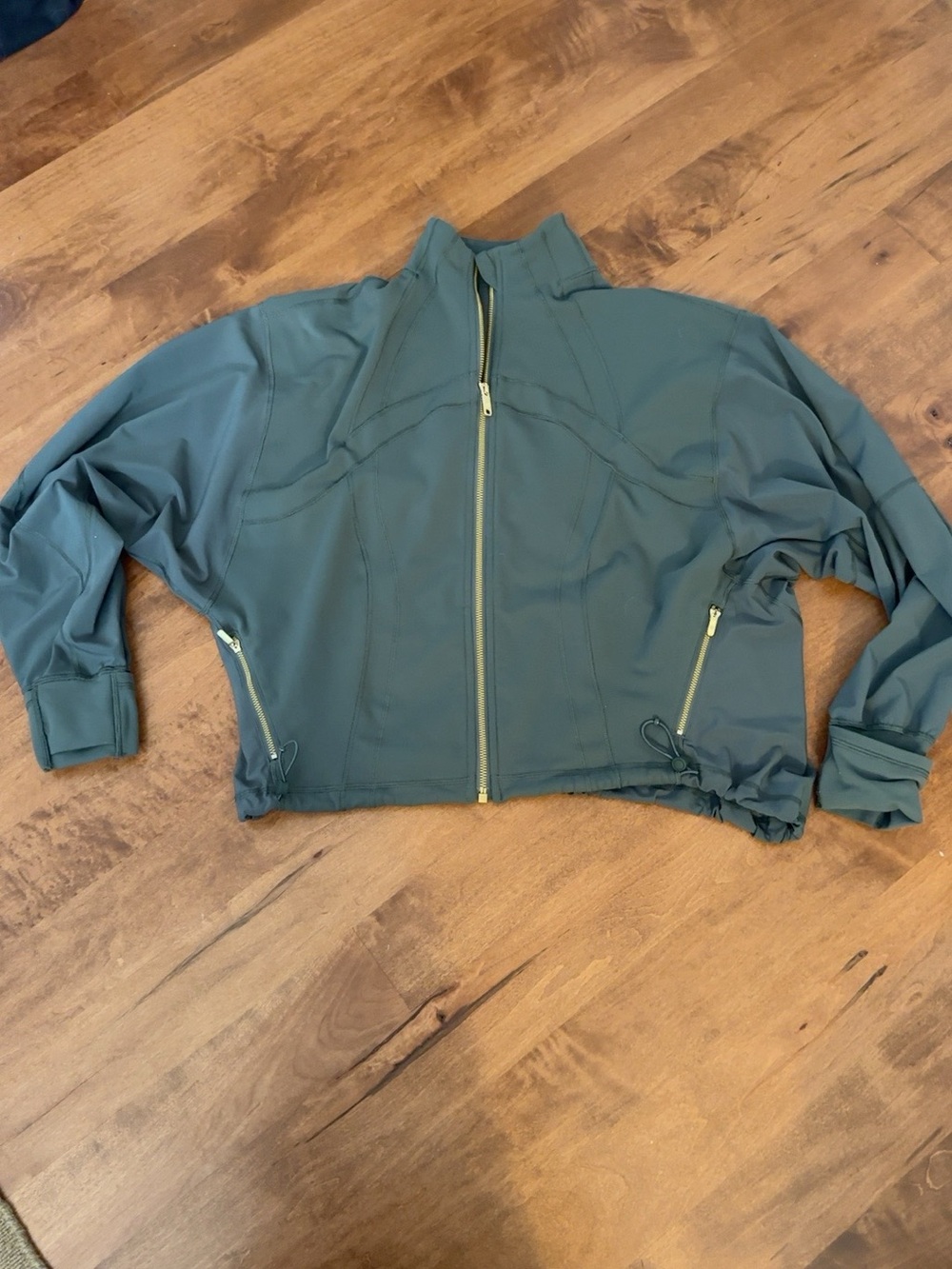 Lululemon Teal Gold Zip Full Zip Jacket Size 2 Like New